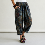 Maverick Printed Wide Leg Jeans