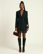 Confident Lace Blazer Mini Dress