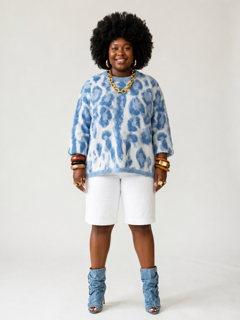 Wild Heart Leopard Knit Pullover