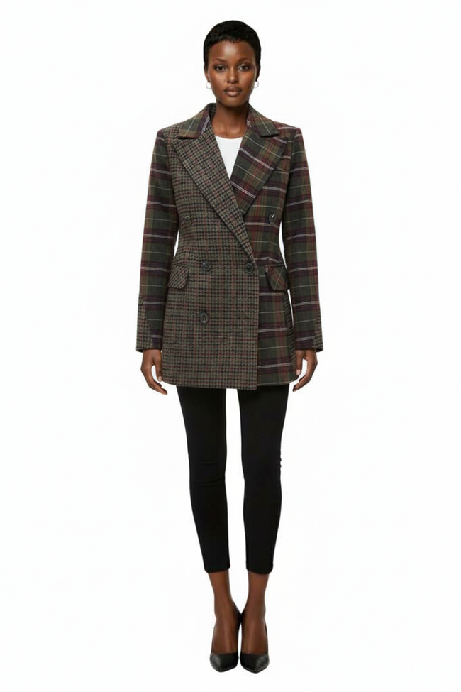 Combo Collar Hourglass Blazer Hover Image