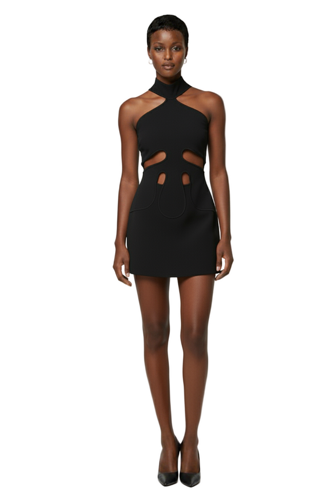 Cult Gaia Lillie Knit Dress in Black Hover Image