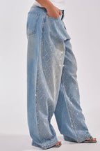 SHINE BRIGHT RHINESTONE DENIM
