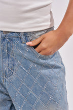 SHINE BRIGHT RHINESTONE DENIM
