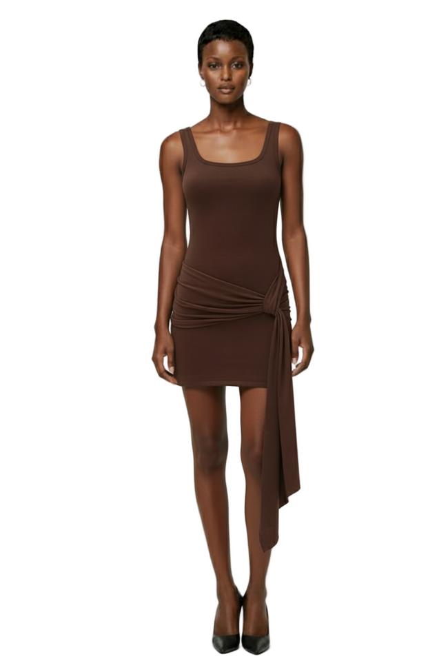 Felix Tie Front Mini Dress Hover Image