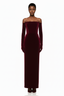 Florentina Strapless Velvet Gown