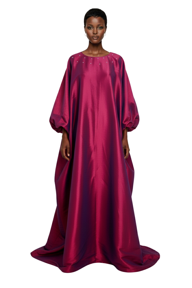 Gbam Micado Caftan – Elegant African-Inspired Maxi Dress Hover Image