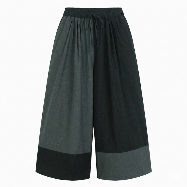 Audacious Color-Block Wide Leg Jeans Hover Image