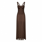 Fierce Cut-Out Tassel Maxi Dress