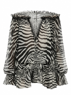Fierce Zebra Print Maxi Dress