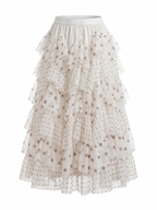 Limitless Polka Dot Mesh Skirt