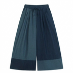 Audacious Color-Block Wide Leg Jeans