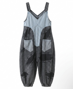 Unique Patchwork Denim Jumpsuit