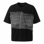 Audacious Patchwork Denim T-Shirt