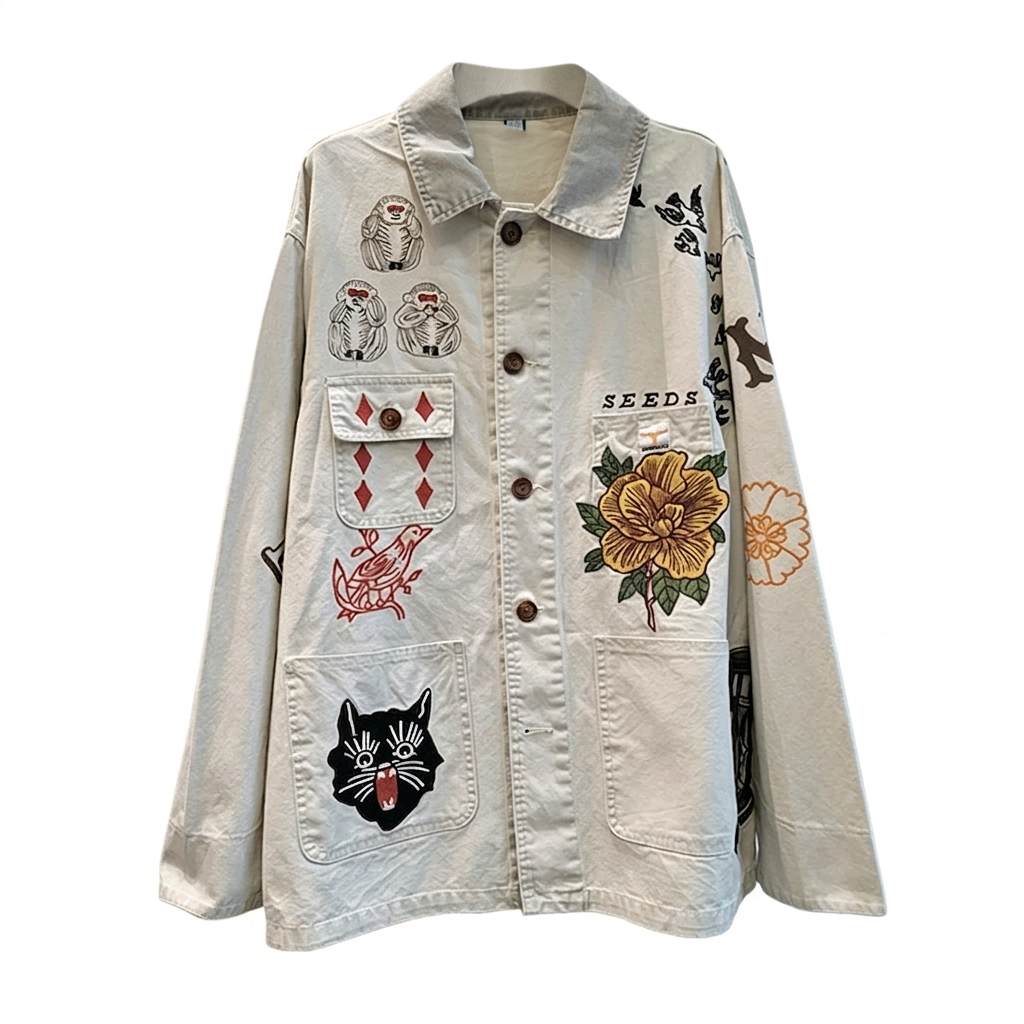 Audacious Floral Embroidered Denim Jacket