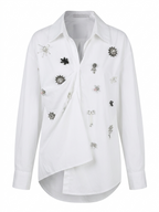 Audacious Rhinestone Long Sleeve Shirt