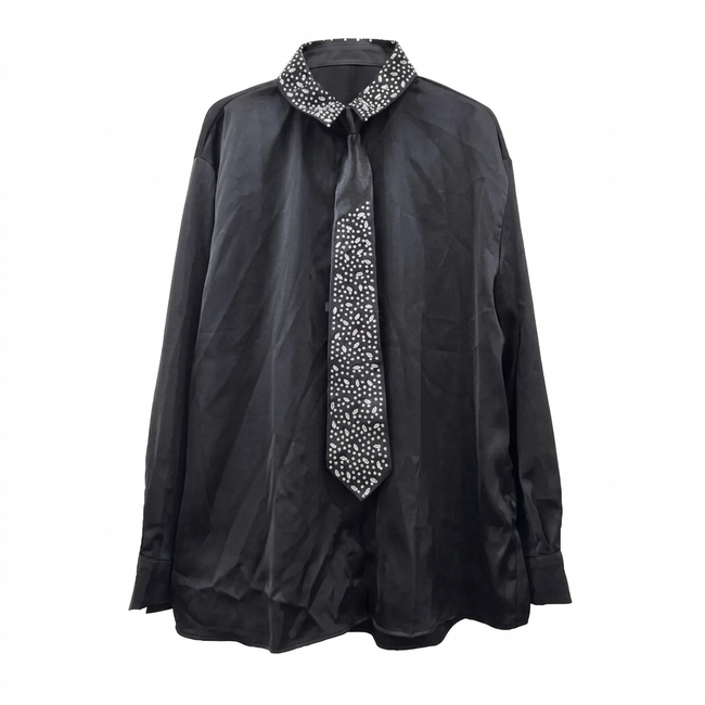 Audacious Rhinestone Loose Blouse Hover Image