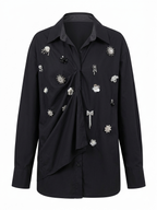 Audacious Rhinestone Long Sleeve Shirt