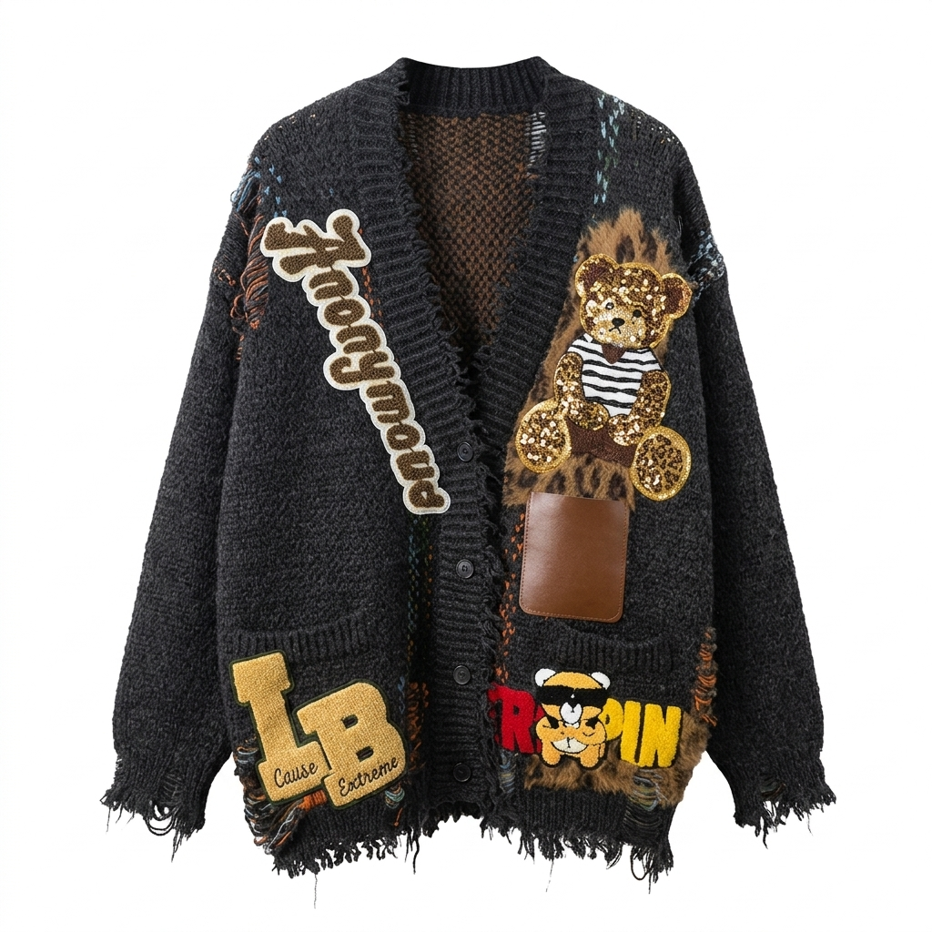 Audacious Patchwork Knit Cardigan
