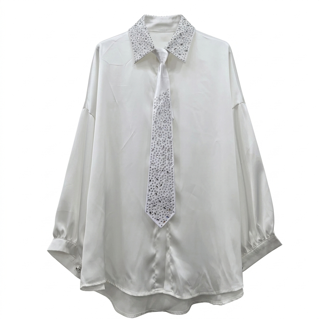 Audacious Rhinestone Loose Blouse