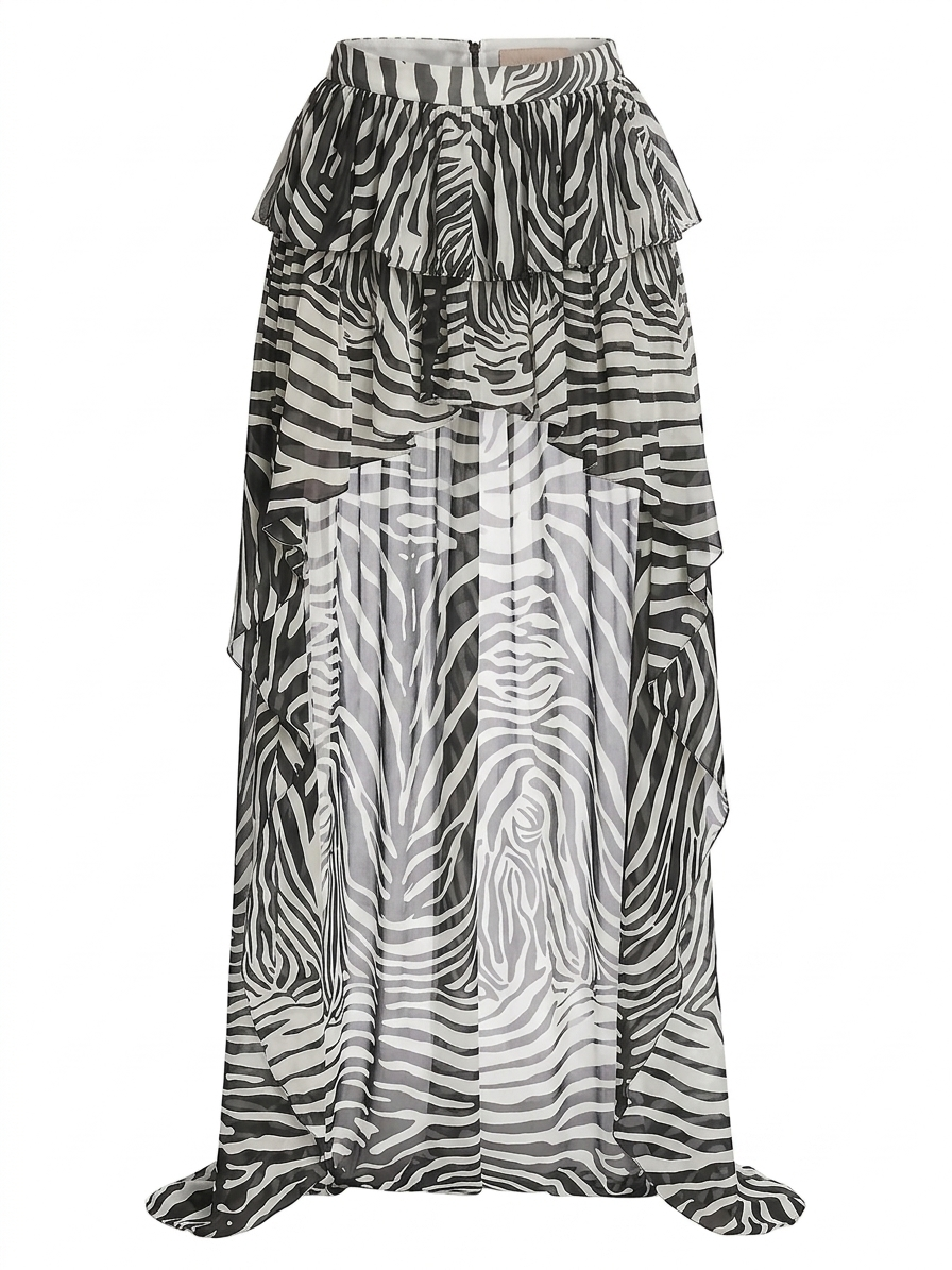 Fierce Zebra Print Maxi Dress