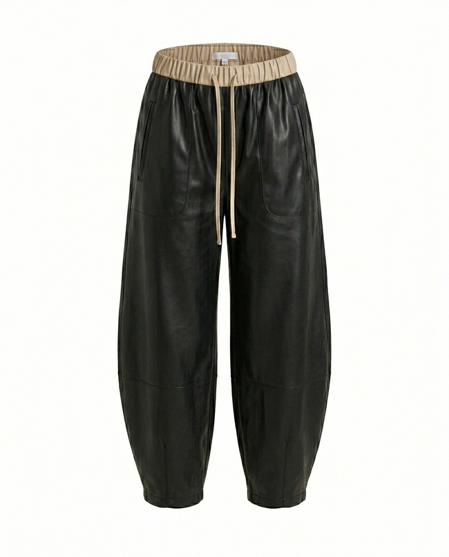 Bold Drawstring Wide Leg Pants Hover Image