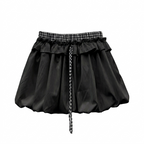 Free Spirit Ruffle Patchwork Mini Skirt