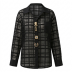 Audacious Mesh Patchwork Blouse