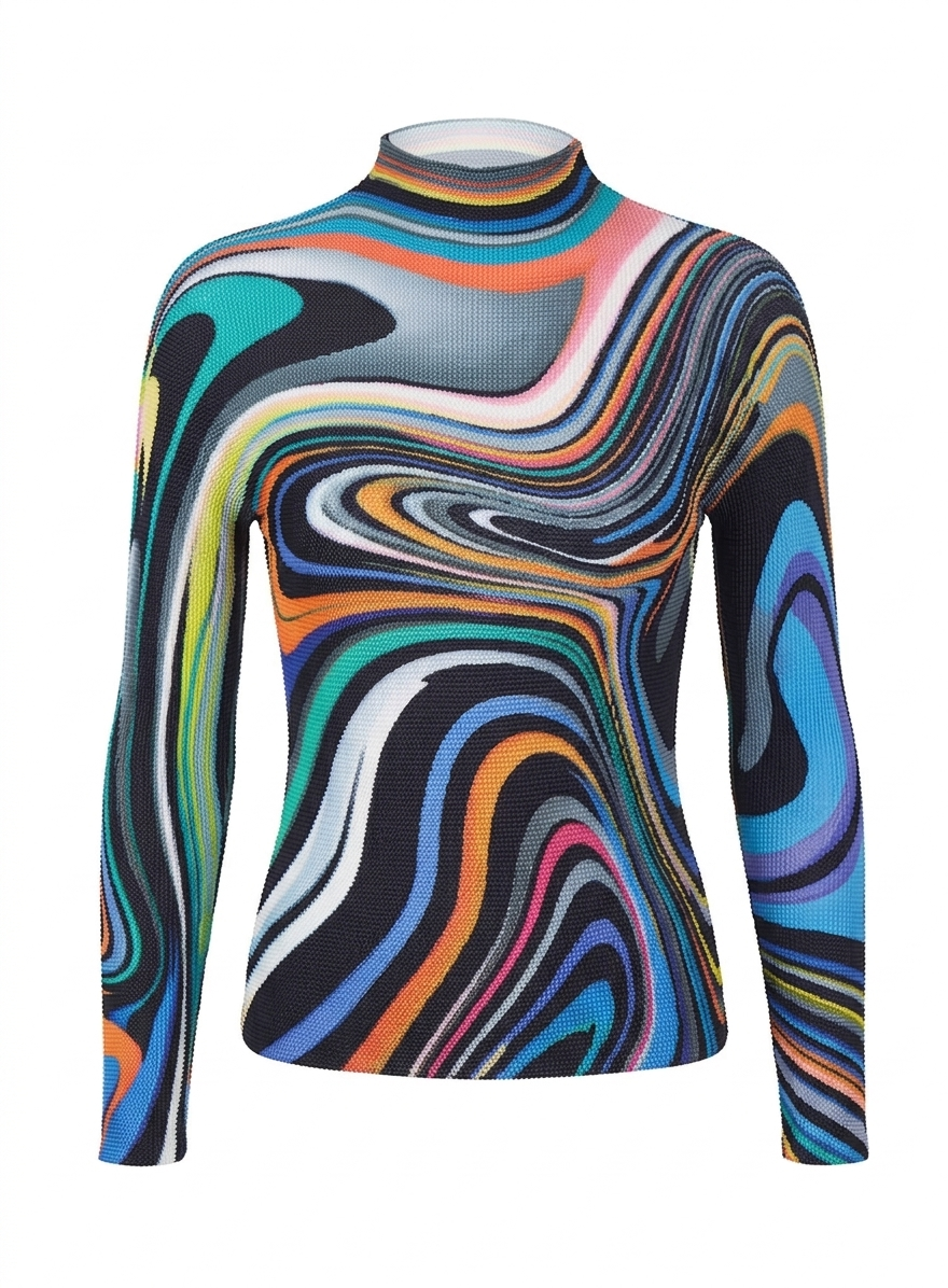Vibrant Folded Gradient Two-Piece Set