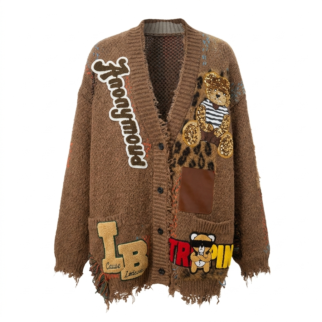 Audacious Patchwork Knit Cardigan