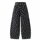 Unique Polka Dot Wide-Leg Jeans