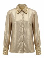 Magnetic Gold Beaded Blouse