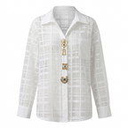 Audacious Mesh Patchwork Blouse