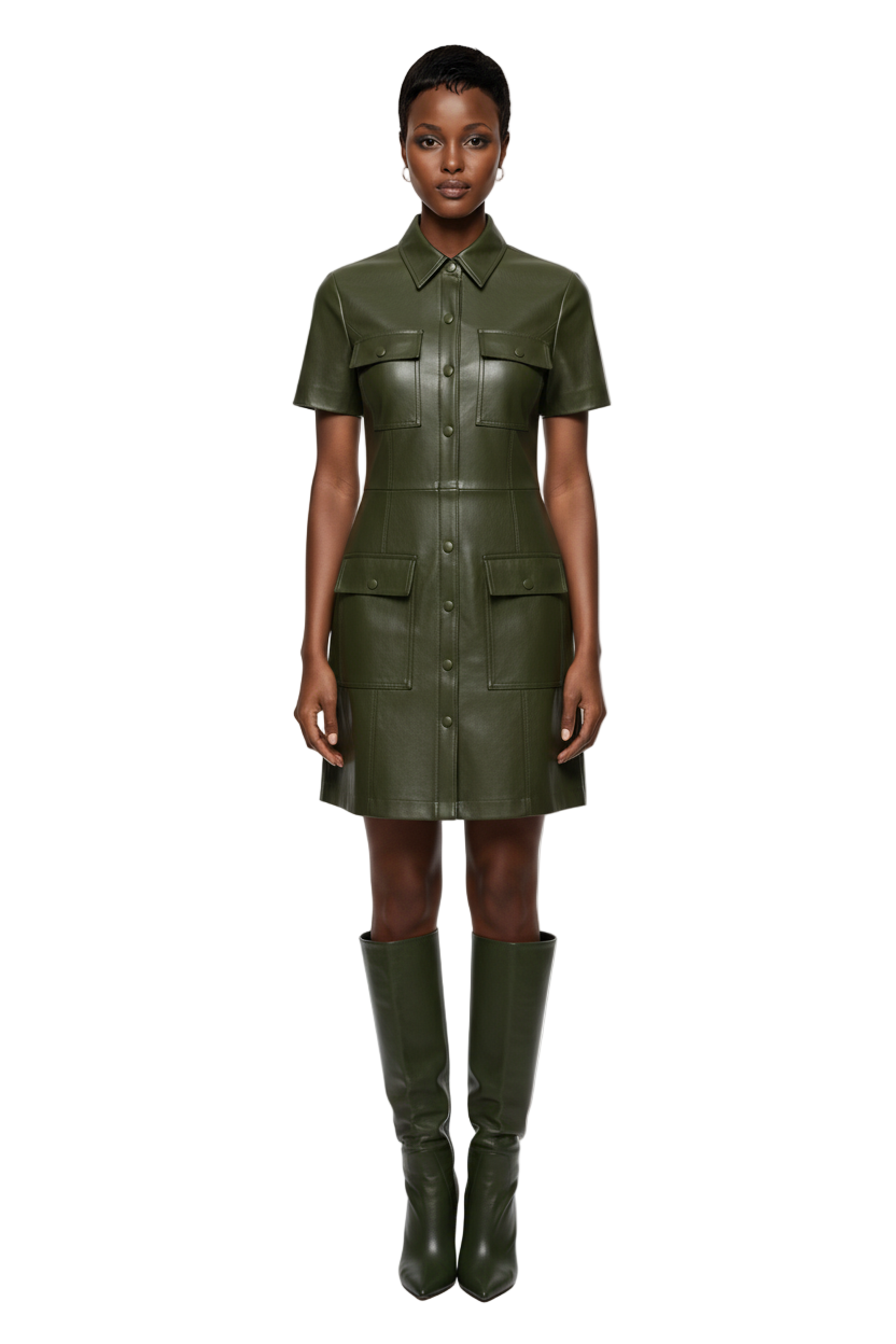 JAMIE VEGAN MINI DRESS