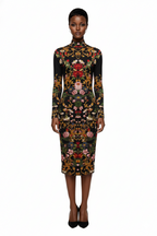 Delora Midi Dress In Evermine