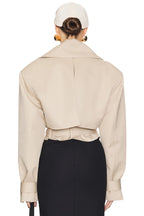 Helsa Oversized Cropped Trench in Chino
