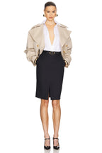 Helsa Oversized Cropped Trench in Chino
