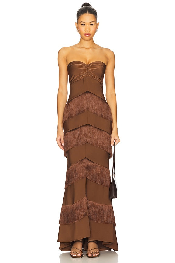 x REVOLVE Hera Fringe Maxi Dress