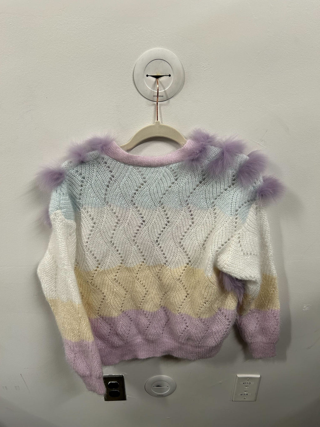 Lavender Plume Knit Cardigan