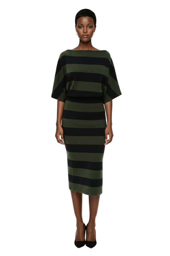 Janese Off Shoulder Midi Dress Hover Image