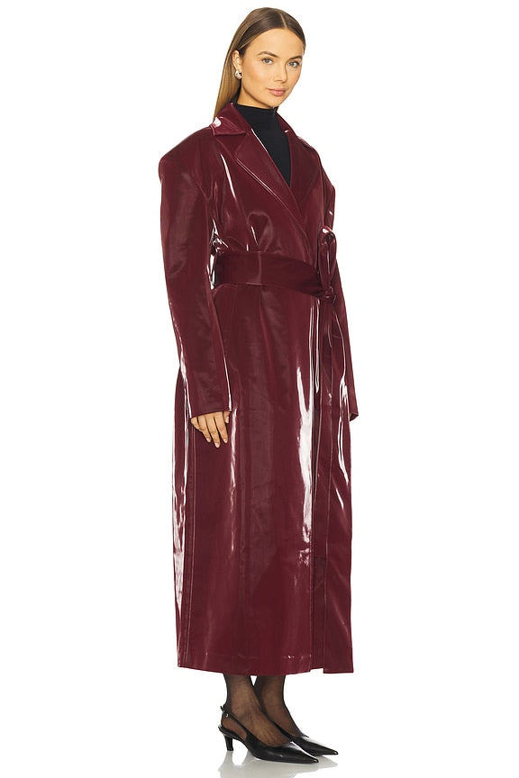Kristy Coat in Oxblood