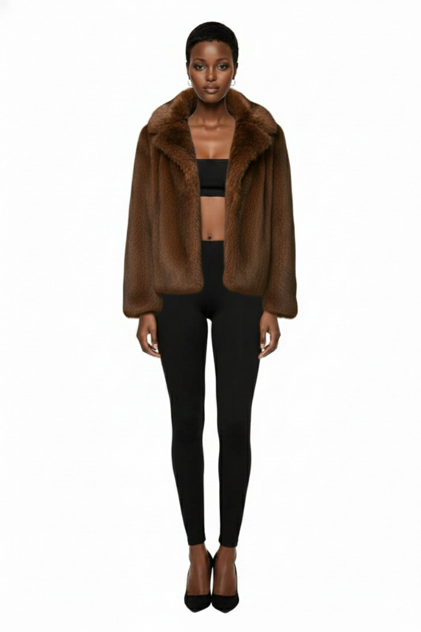 KIZN Luxurious Plush Faux Fur Winter Coat Oversized