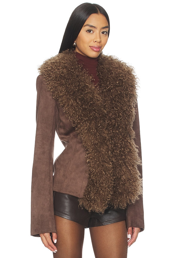 Alena Faux Suede Coat