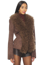 Alena Faux Suede Coat