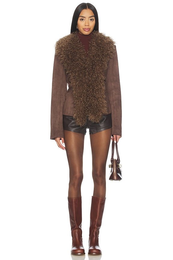 Alena Faux Suede Coat
