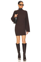 LPA Fallon Sweater Dress in Brown