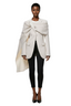 LYSMO 2025 New Arrival Minimalist Fall/Winter  Asymmetric Scarf Lapel Long Sleeve Elegant Blazer