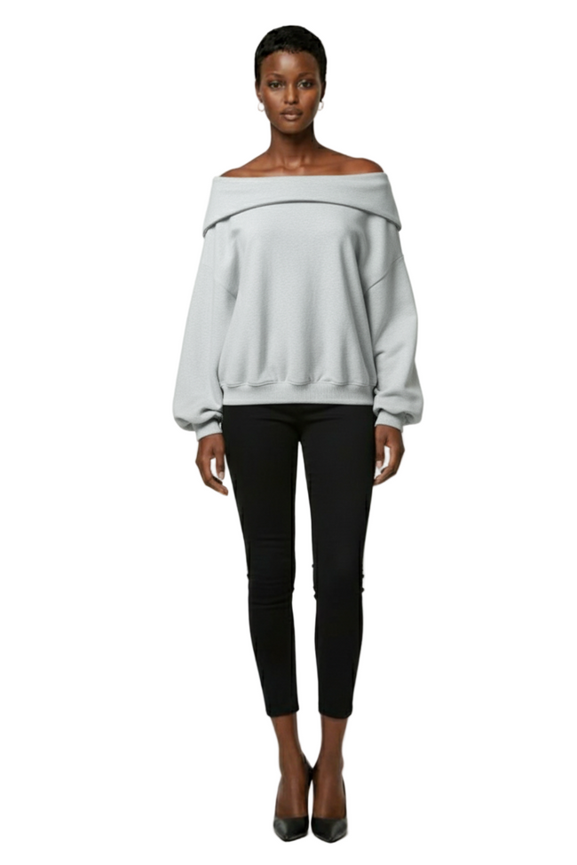 LYSMO 2025 New Arrival Minimalist Fall/Winter Women's Casual Loose Drop Shoulder Hoodie Sweatshirt Hover Image