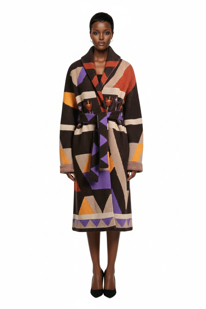 MALO Coat Brown 100% Cashmere