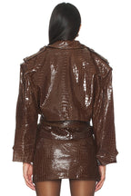 Brooklyn Trench Leather Coat