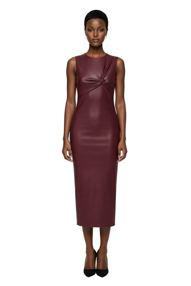 MISSGUIDED Women Faux Leather Midi Dress Hover Image